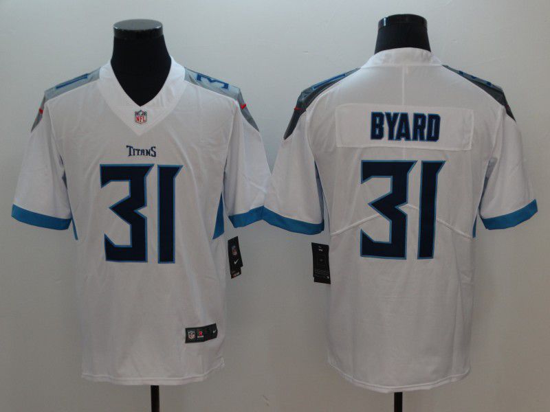 Men Tennessee Titans #31 Byard White Vapor Untouchable Limited Player Nike NFL Jerseys->tennessee titans->NFL Jersey